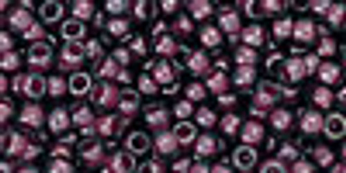 11/0 Inside Color Grey Magenta Lined Toho Seed Beads (20 Grams) 11-1076