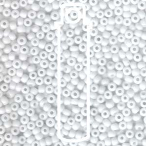 8/0 Opaque White Miyuki Seed Beads (22 Grams) 8-402