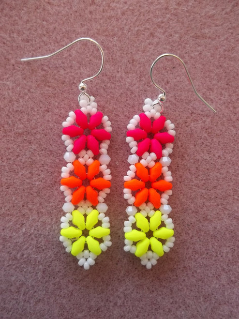 Hexagon Duo Earrings PRINTED Pattern - Mailed to your home