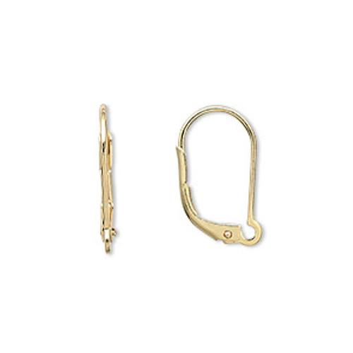 18mm Gold Plated Open Loop Lever Back Earrings (5 Pair)