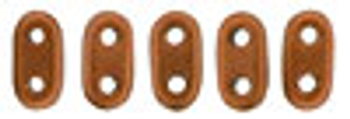 2x6mm Matte Metallic Antique Copper Czechmate Bar - 8 Grams (Approx 100-112 Beads)