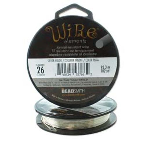 26ga Silver Wire Elements Wire - 102yd Spool