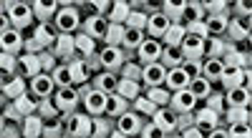 8/0 Inside Color Opaque Gray Black Lined Toho Seed Beads (20 Grams) 08-820