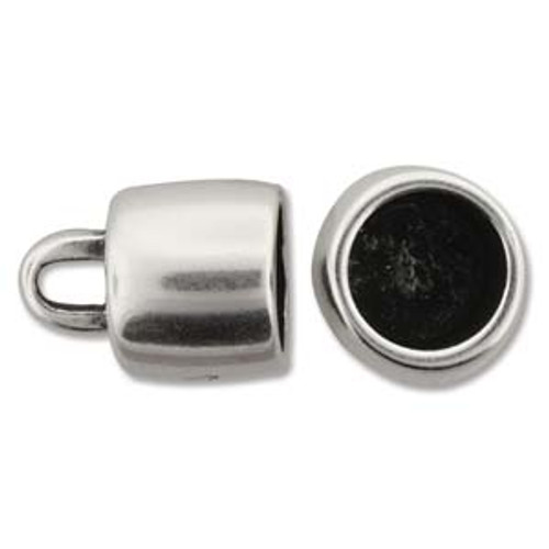16.9mm x 13.8mm 10mm ID Silver Ends Caps (2pk)
