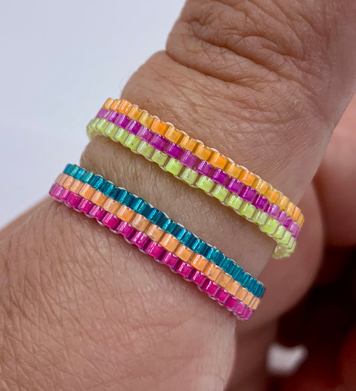 Rainbow Stacker Rings PRINTED Pattern - Mailed to your home