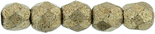 2mm Metallic Hazelnut Fire Polish Beads - 50pk