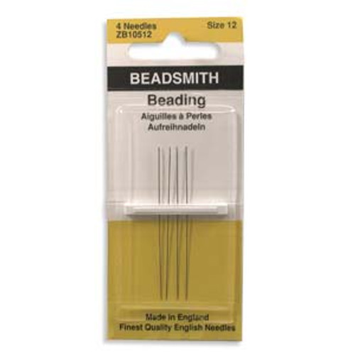 BeadSmith (John James) Size 12 Beading Needles - 4pk