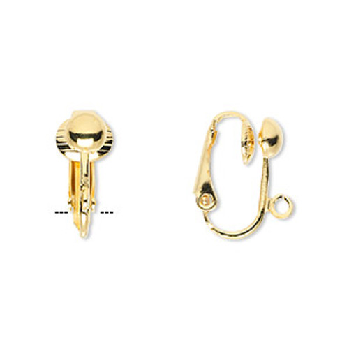 5mm Gold Plated Ball Clip On Earrings (2 Pair)