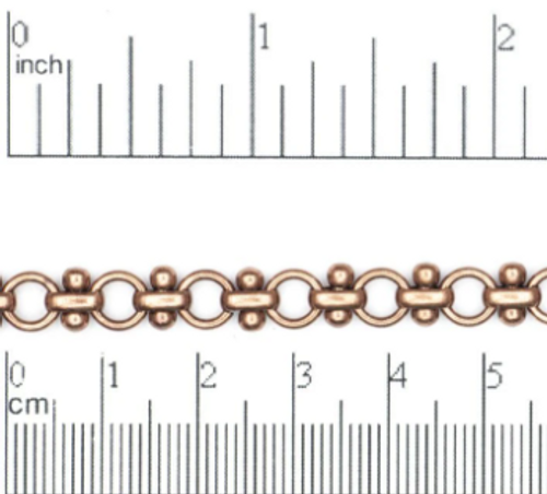 6.5mm Steampunk Cable Chain Antique Copper Plated - Sold Per foot Package