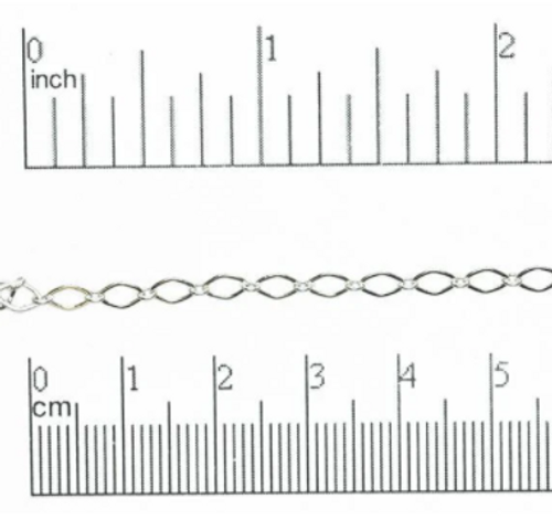 4x3mm Oval Cable Chain SIlver - Sold Per 36 inch piece 4x3mm Oval Cable Chain SIlver - Sold Per 36 inch piece