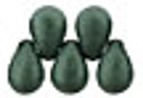 6x4mm Dark Forest Suede Green Tear Drops (100pk)