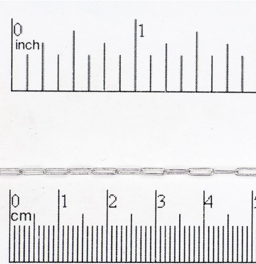 5.9mm Silver Paper Clip Chain (36 inches)