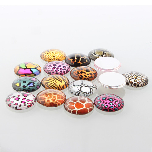 20mm Animal Print Glass Cabochon Mix (6pk)