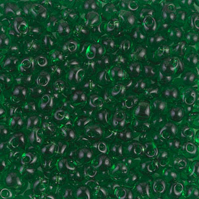 3.4mm Transparent Emerald Drop Beads (10 Grams) DP-146