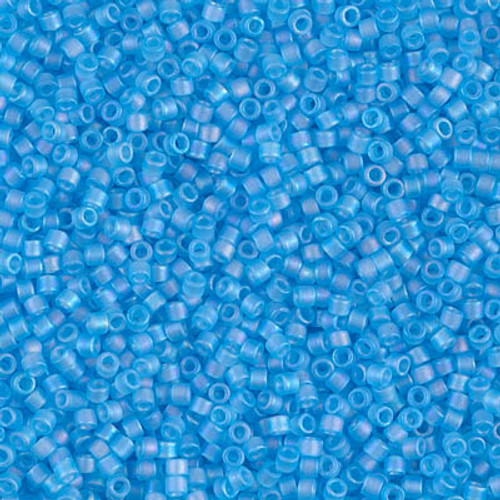 11/0 Matte Ocean Blue AB Delica Beads (7.2 Grams) DB1284