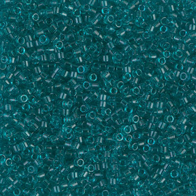 11/0 Transparent Caribbean Teal Delica Beads (7.2 Grams) DB1108