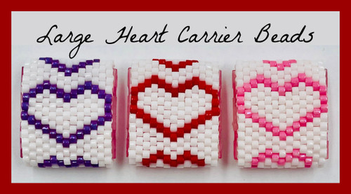 Large Heart Carrier Beads INSTANT DOWNLOAD Pattern