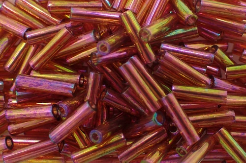 6mm Dark Topaz Rainbow Gold Miyuki Bugle Beads (22 Grams) BGL2-9301