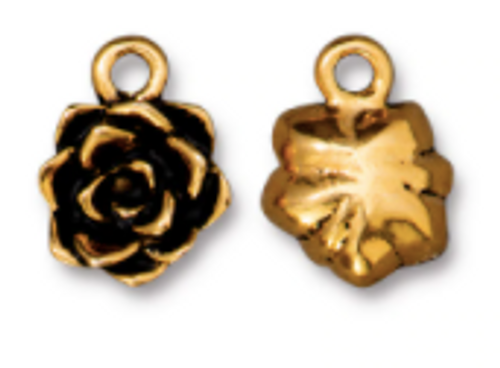 Succulent Charm Gold Plated Pewter (2 Charms)