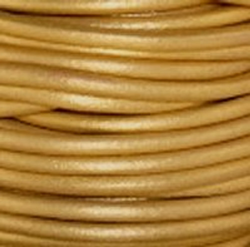 1mm Gold Leather Cord (2 Meters)