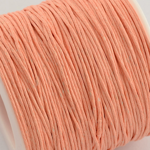 1mm Peach Puff Waxed Cotton Cord (5yds)