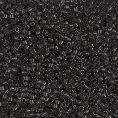 11/0 Dyed Transparent Charcoal Delica Beads (DB1319) 7.2 Grams
