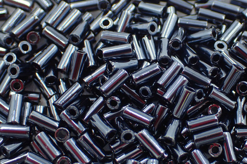 3mm Gunmetal Miyuki Bugle Beads (20g) BGL1-9056