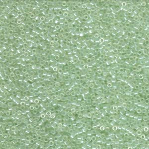 11/0 Transparent Pale Green Mist Luster Miyuki Delica (7.2 Grams) DB1474