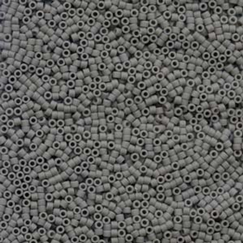 11/0 Matte Opaque Gray Miyuki Delica (7.2 Grams) DB761