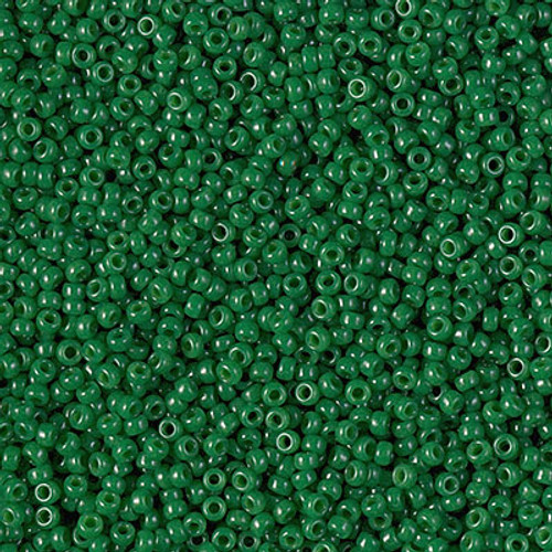 15/0 Dyed Opaque Dark Green Miyuki Seed Beads (7.2 Grams) 15-2538