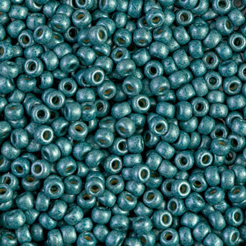 8/0 Duracoat Galvanized Matte Dark Seafoam Miyuki Seed Beads (8 Grams) 8-4217F