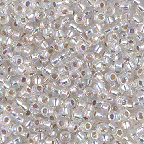 8/0 Silver Lined Crystal AB Miyuki Seed Beads (20 Grams) 8-1001