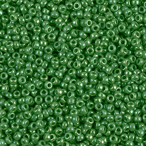 11/0 Opaque Green AB Miyuki Seed Beads (20 Grams) 11-480