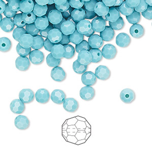 4mm Turquoise Preciosa Rounds (12pk)