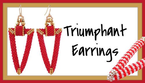 Triumphant Earrings PRINTED Pattern - mailed to your home