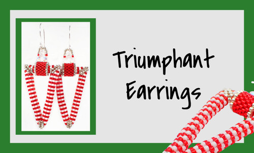 Red & White Triumphant Earring Kit