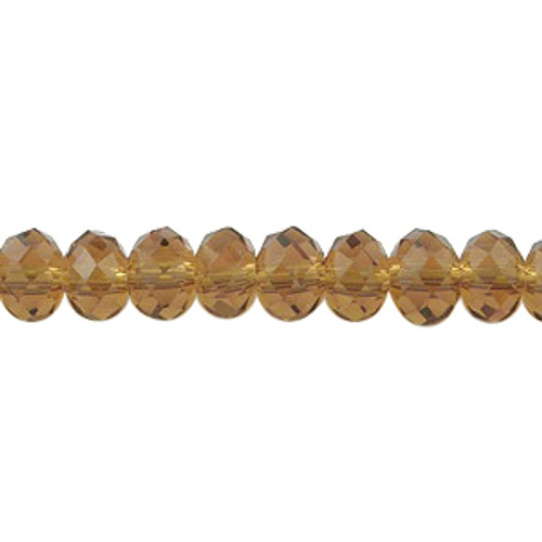 3X2mm Medium Smokey Faceted Roundel (Aprrox 150 Beads) #8