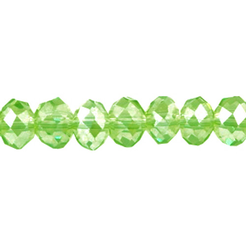 3X2mm Light Olivine Faceted Roundel (Aprrox 150 Beads) #23