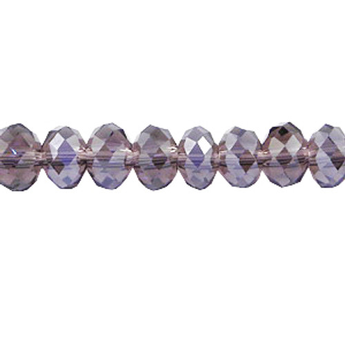 4x3mm Violet Faceted Roundel (115-118 Beads) #34