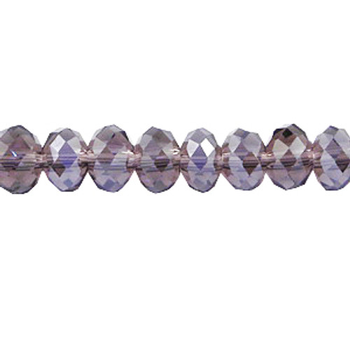 6x4mm Violet Faceted Roundel (100 Beads) #34