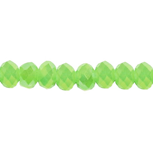 6x4mm Green Jade Faceted Roundel (100 Beads) #52