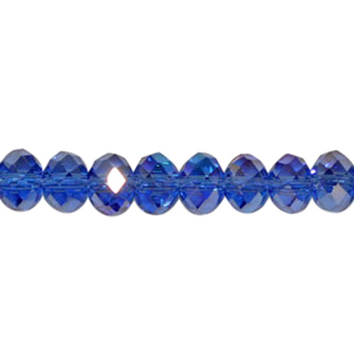 6x4mm Sapphire Faceted Roundel (100 Beads) #20