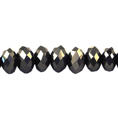 8x6mm Hematite Faceted Roundel (65 Beads) #27