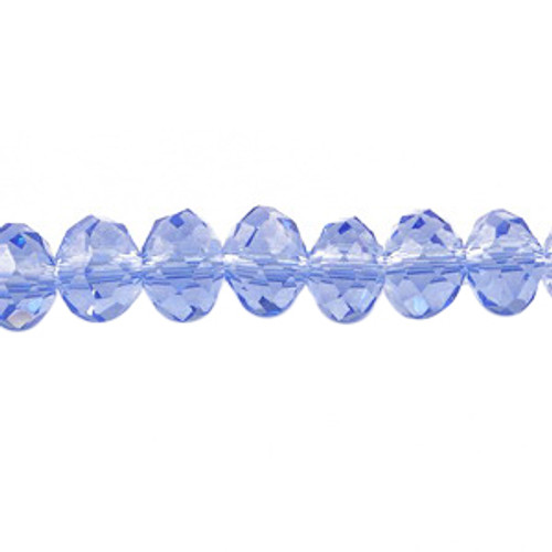 8x6mm Light Sapphire Faceted Roundel (65 Beads) #19