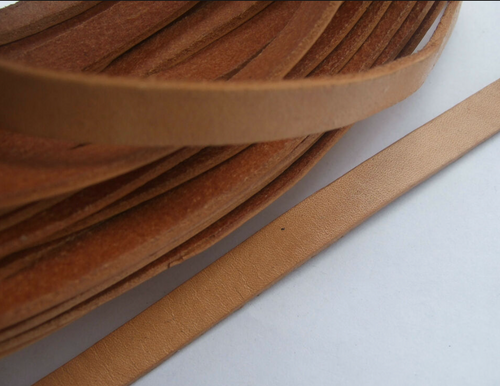 10mm Flat Light Brown Leather (1 Foot)