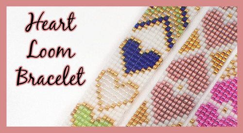 Heart Bead Loom INSTANT DOWNLOAD Patterns - 9 files