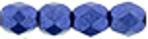 4mm Saturated Metallic Lapis Blue Fire Polish Beads (50pk)