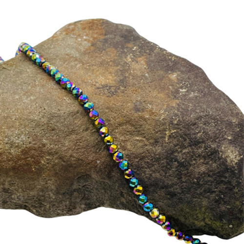 3mm 5 Rainbow Round Thunder Polish Crystals 108 Beads