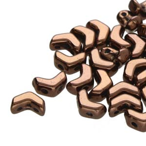 6x2mm Jet Bronze Mini Chevron Beads (10 Grams)