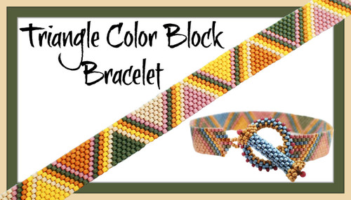 Odd Count Triangle Color Block Bracelet INSTANT DOWNLOAD Pattern